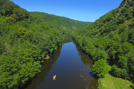 La Sioule vu du ciel