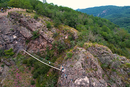Passerelle du parcours de Via Ferrata